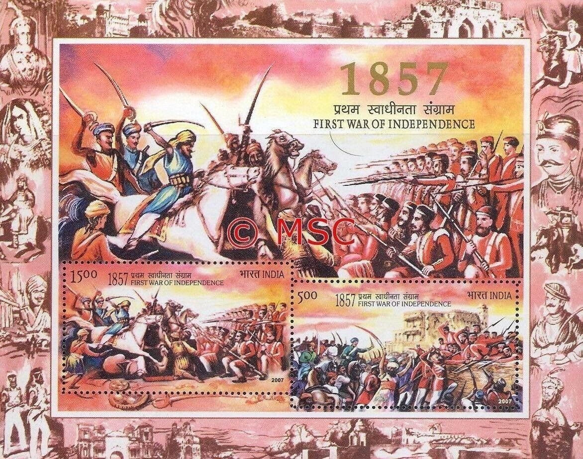 (image for) India Fdc 2007 Brochure S/Sheet & Stamps 1857 War Independence