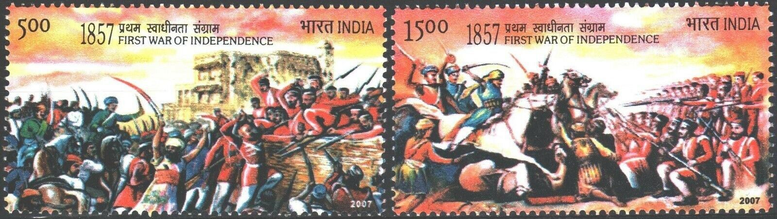 (image for) India Fdc 2007 Brochure S/Sheet & Stamps 1857 War Independence