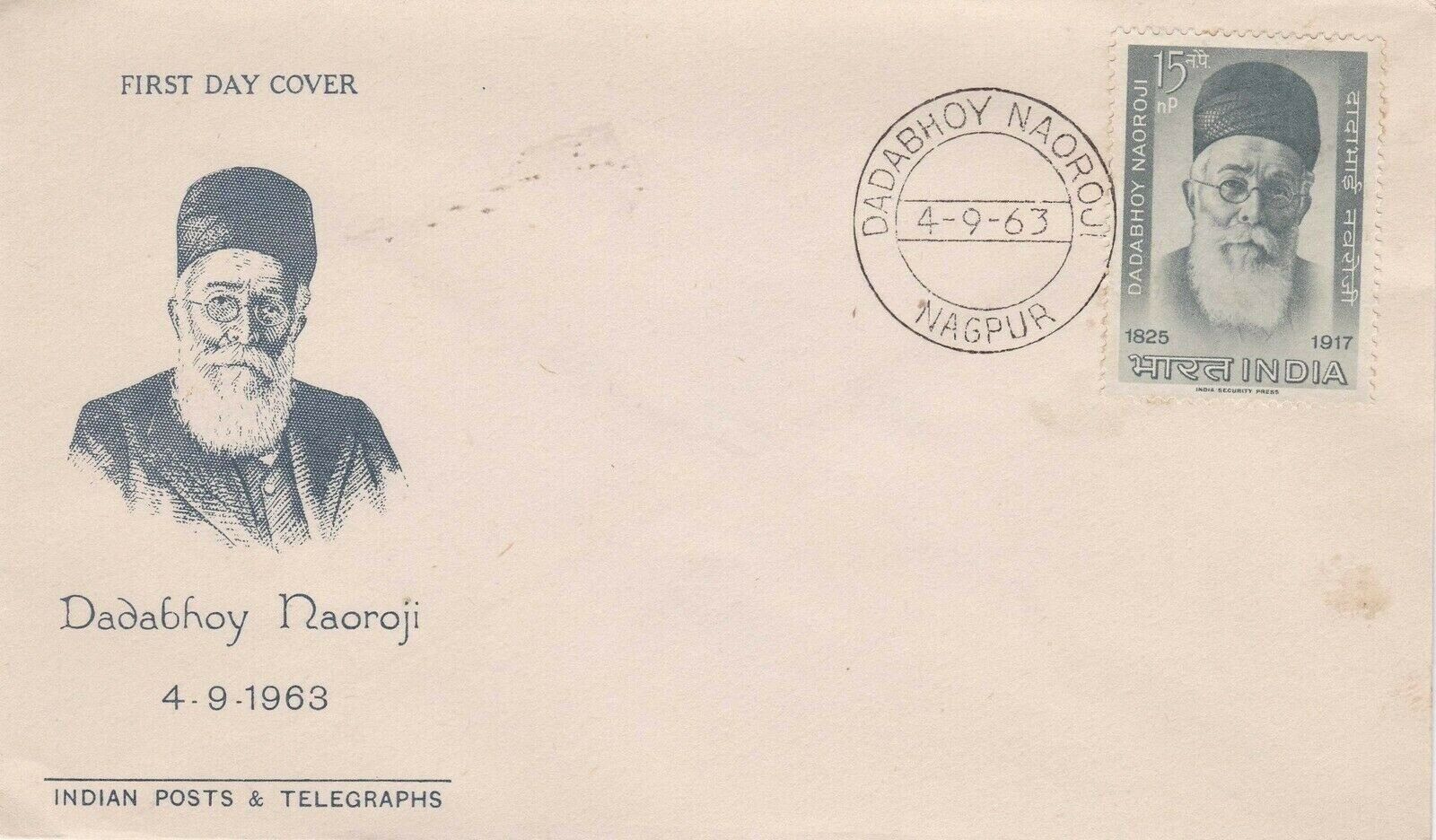 (image for) India 1963 Fdc Dadabhoy Naoroji