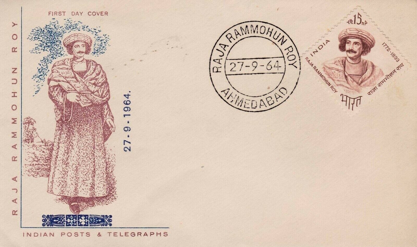 (image for) India 1964 Fdc Raja Rammohun Roy