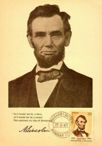 (image for) India 1965 Maxi Card Abraham Lincoln