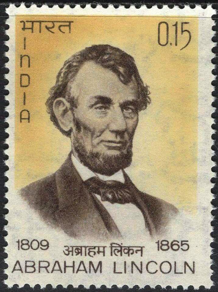(image for) India 1965 Stamp Abraham Lincoln