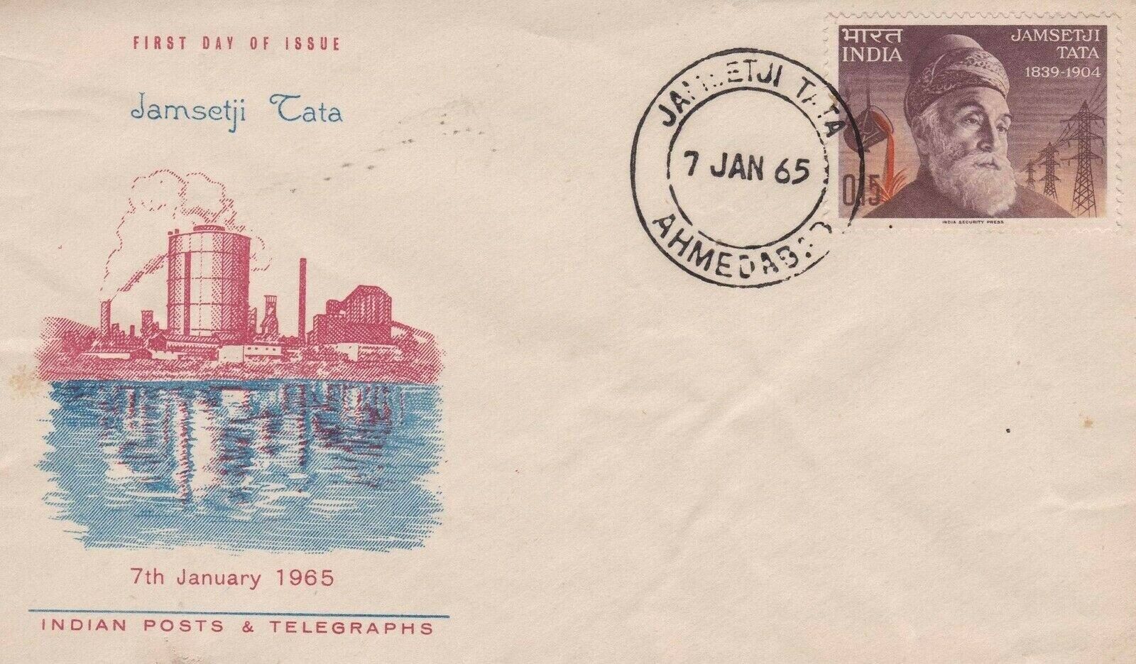 (image for) India 1965 Fdc Jamsetji Tata