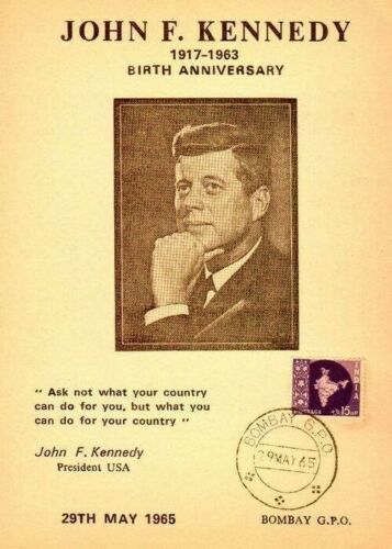 (image for) India 1965 Stamps Of Great JFK'S Scarce Black B'Day Mourning Max