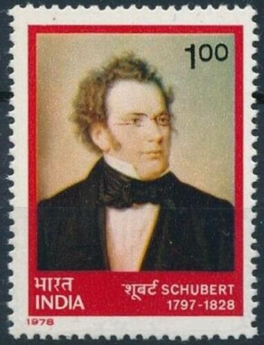 (image for) India 1978 Fdc & Stamp Franz Schubert Music Spl Cancellation Nat