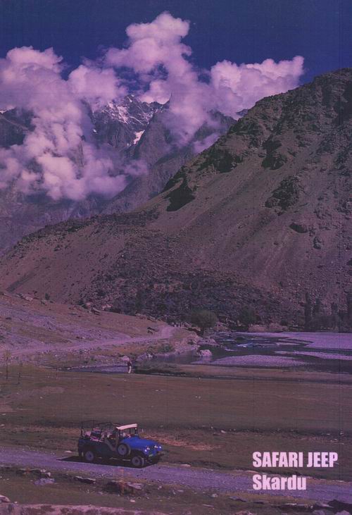 (image for) Pakistan Beautiful Postcard Safari Jeep In Mountain Valleys