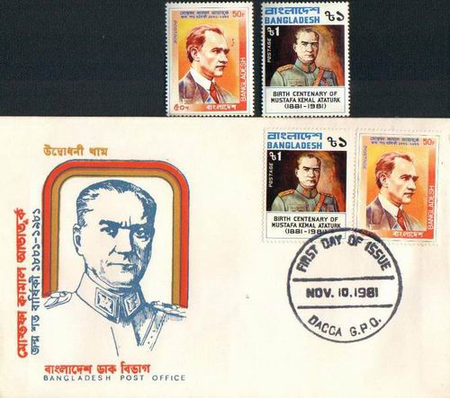 Bangladesh 1981 Fdc & Stamp Kemal Ataturk