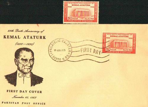 Pakistan 1963 Fdc & Stamp Kemal Ataturk