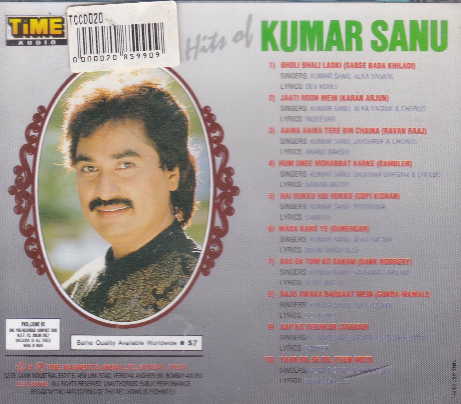 (image for) Kumar Sanu Hits Time Cd