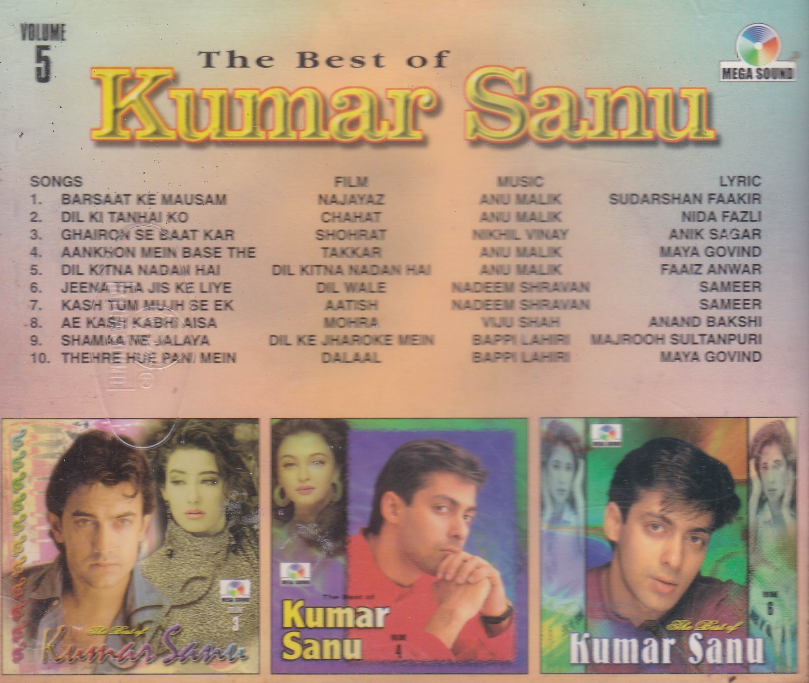(image for) Best Of Kumar Sanu Vol 5 Ms Cd Superb Recording