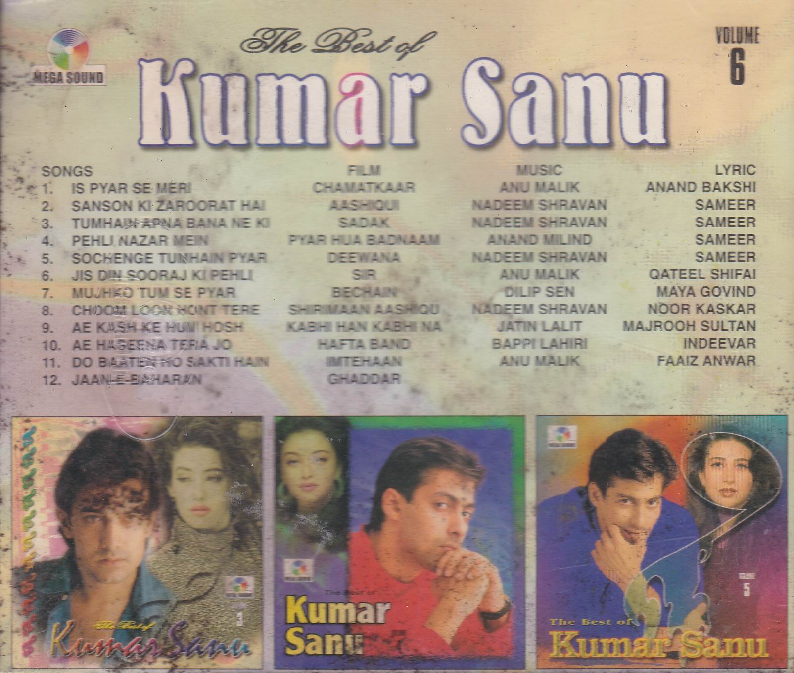 (image for) Best Of Kumar Sanu Vol 6 Ms Cd Superb Recording