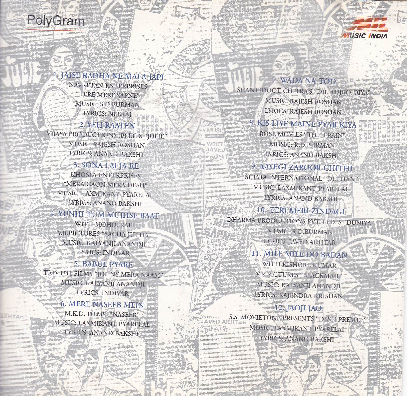 (image for) Movin Melodies Lata Mangeshkar Music India Cd