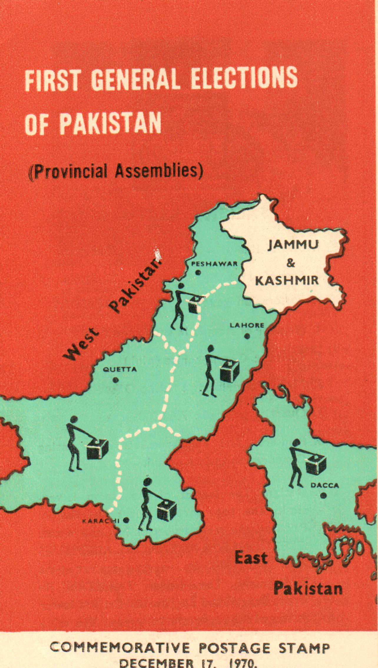 (image for) Pakistan Fdc 1970 Brochure & Stamp National & Prov Elections