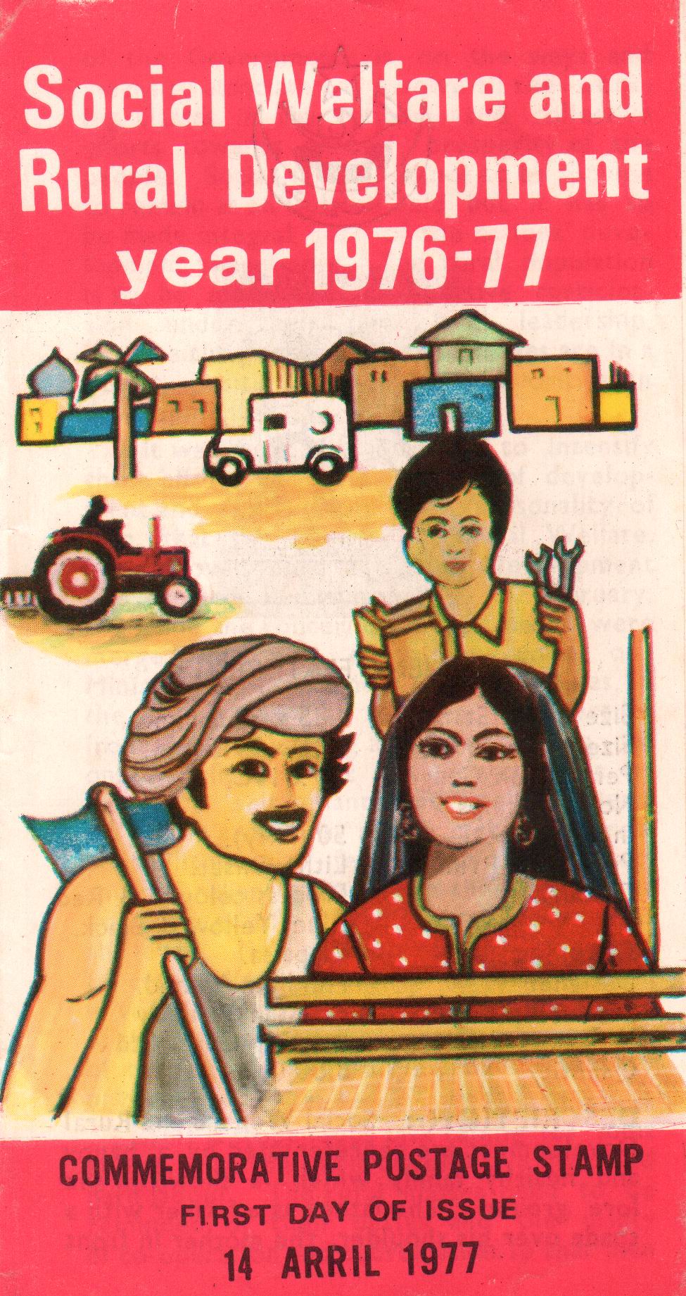 (image for) Pakistan Fdc 1977 Brochure Stamp Social Welfare & Rural Develop