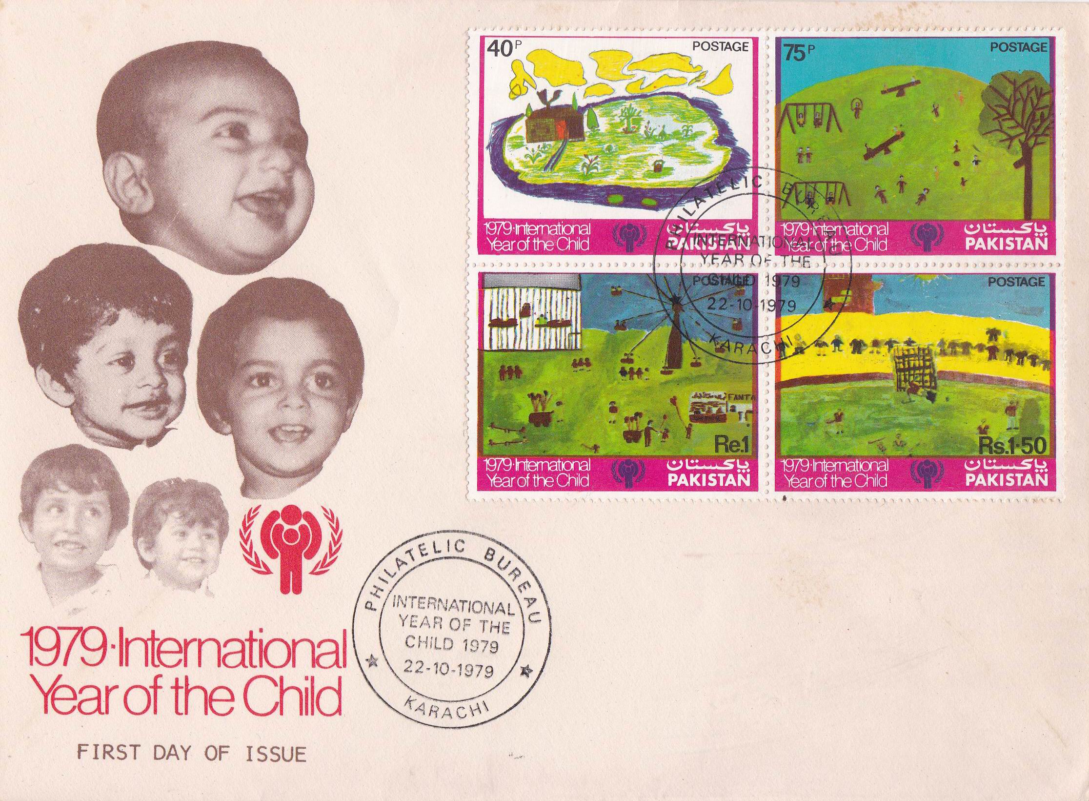 (image for) Pakistan Fdc 1979 Brochure & Stamps International Year Of Child