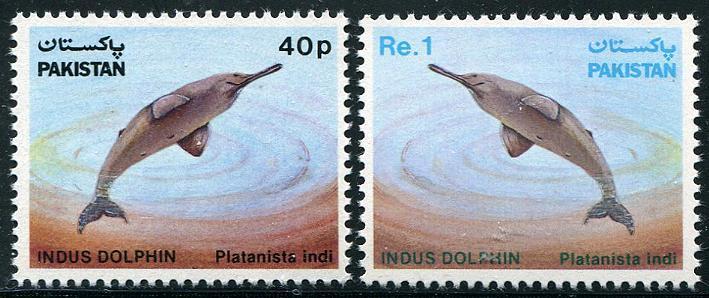 (image for) Pakistan Fdc 1982 Brochure & Stamps Blind Indus Dolphin