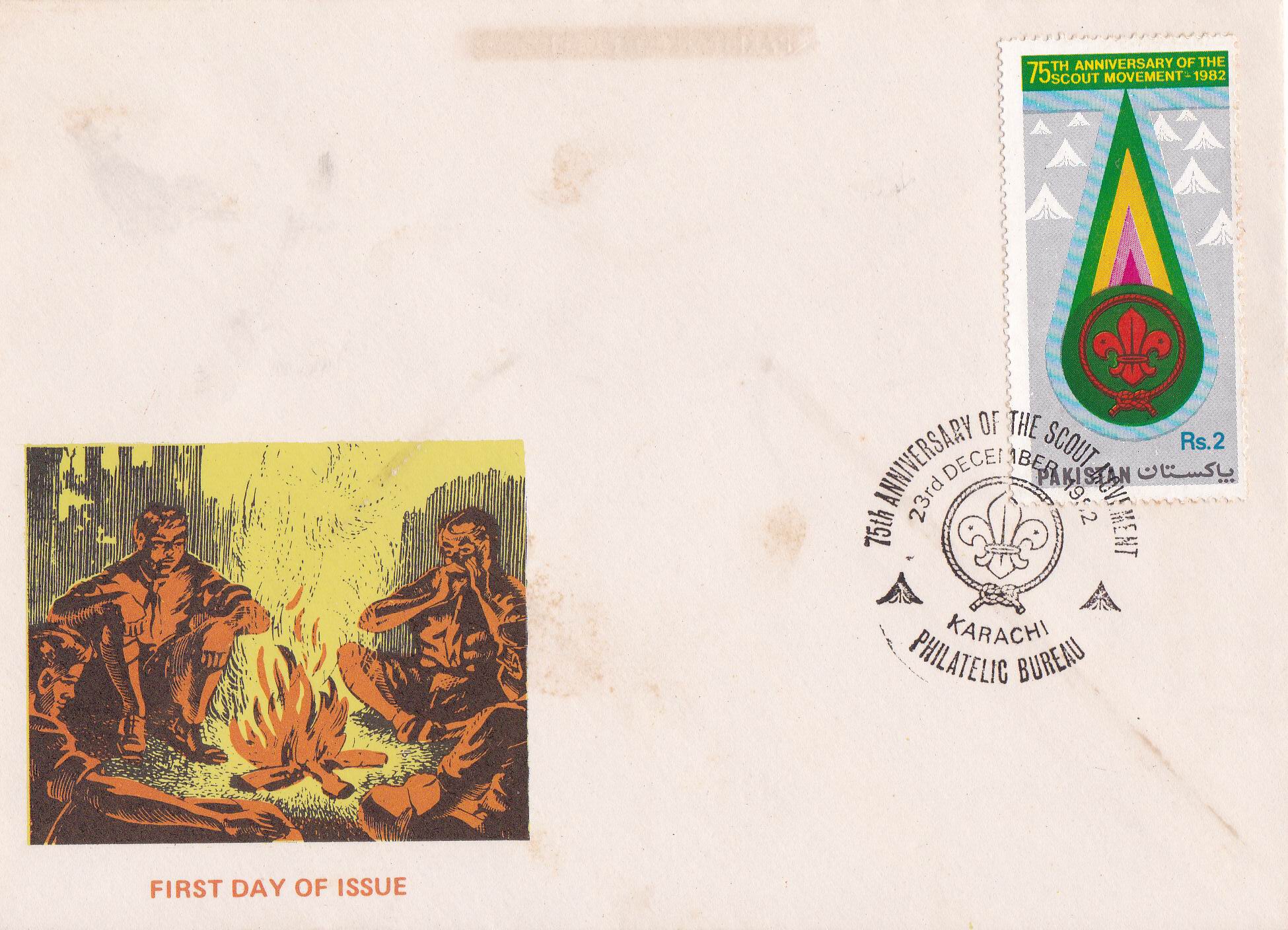 (image for) Pakistan Fdc 1982 Brochure & Stamp Boy Scouts Movement