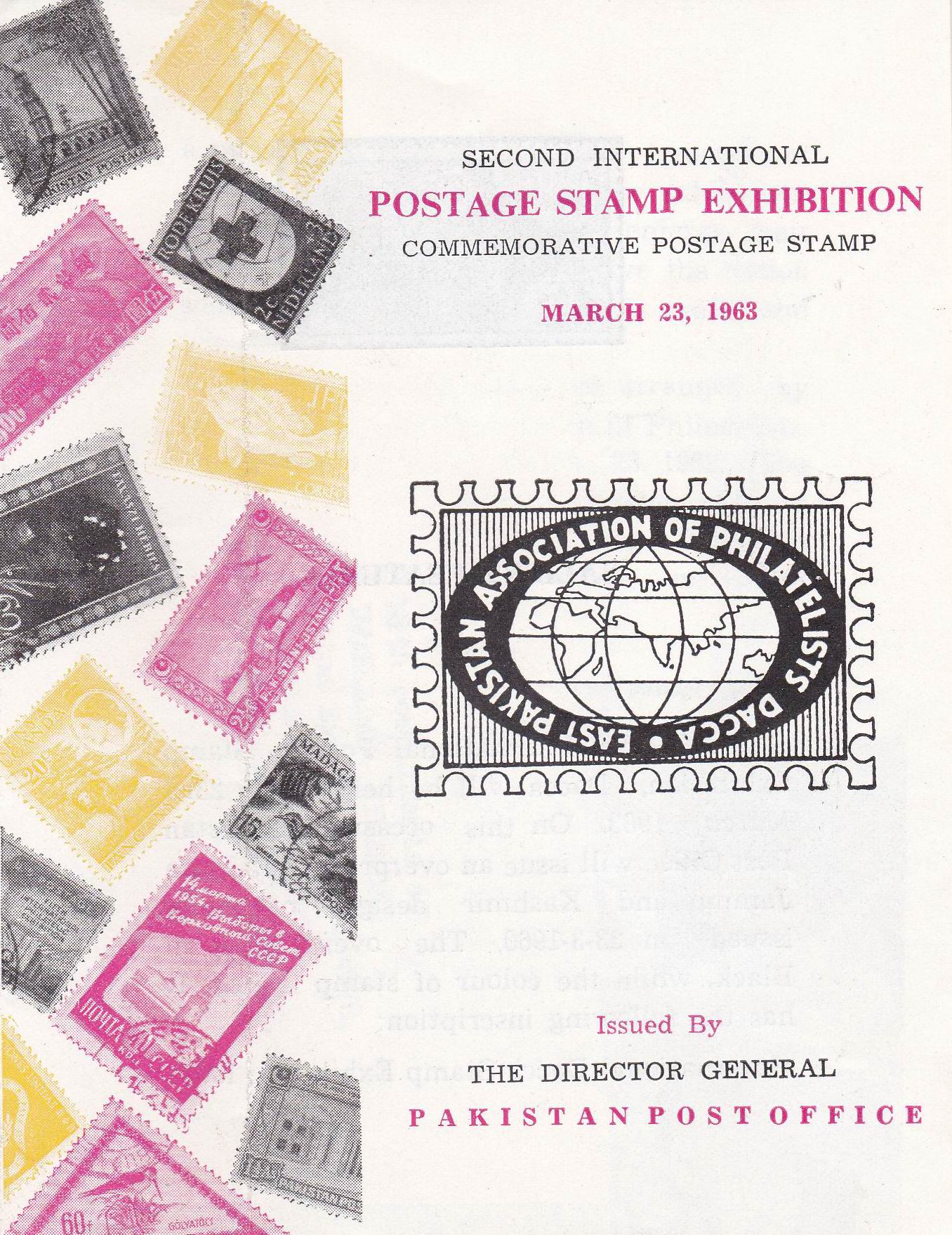 Pakistan Fdc 1963 Brochure & Stamp Exhibition Dacca