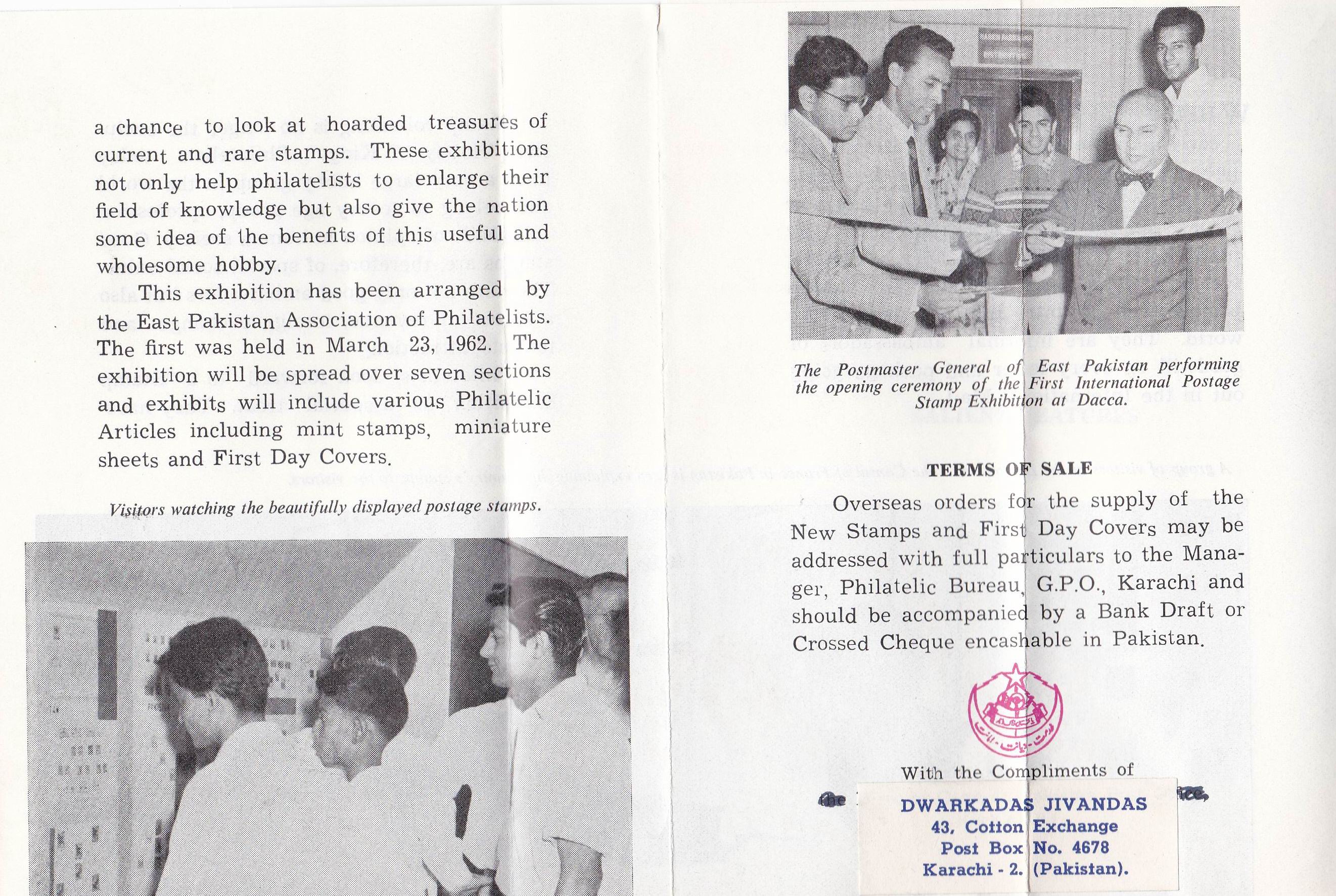 (image for) Pakistan Fdc 1963 Brochure & Stamp Exhibition Dacca