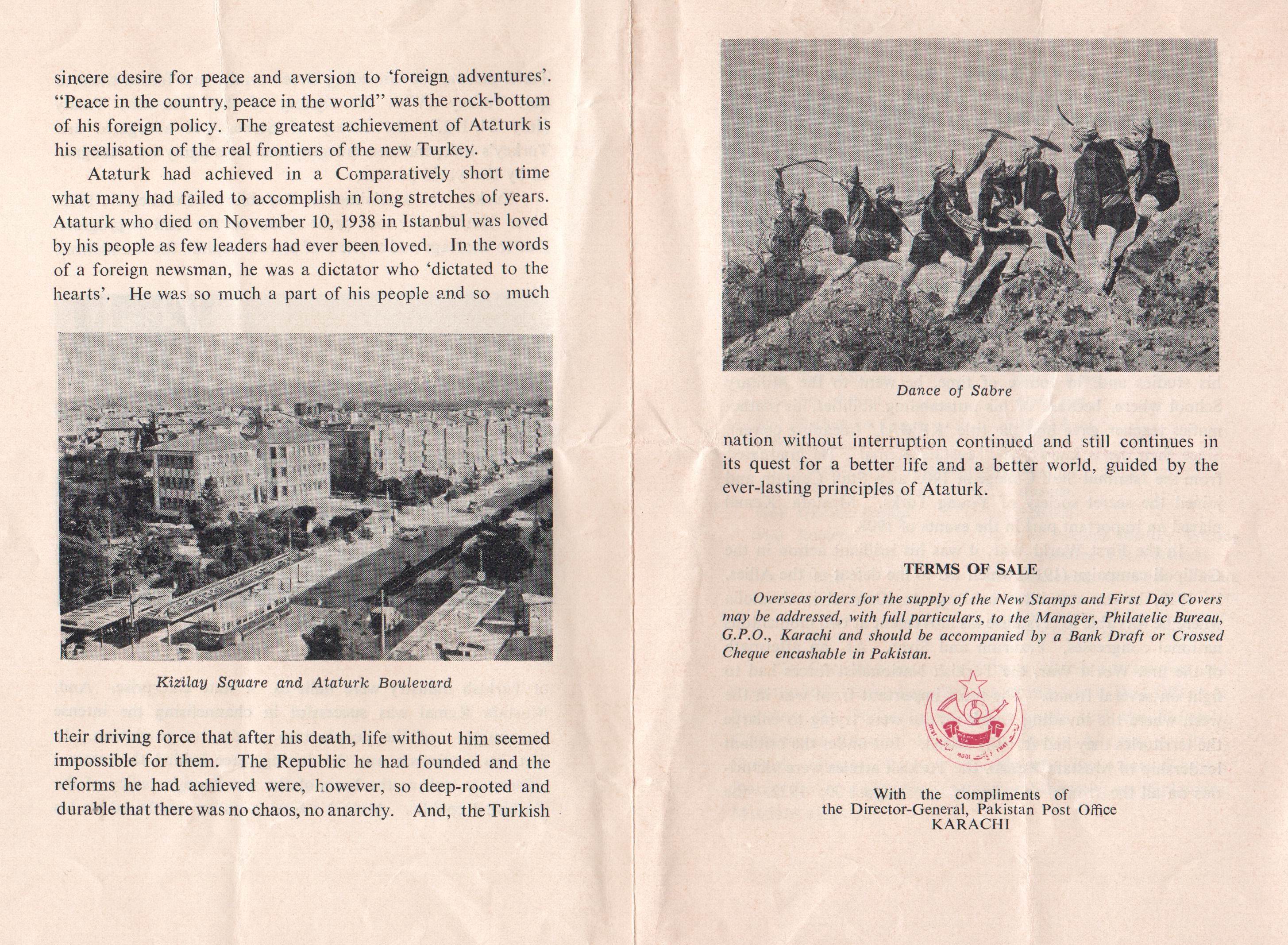 (image for) Pakistan Fdc 1963 Brochure & Stamp Kemal Ataturk