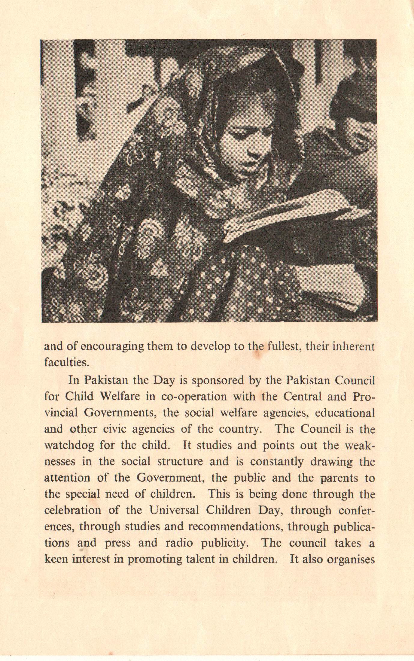 (image for) Pakistan Fdc 1964 Brochure & Stamp Universal Children Alphabets