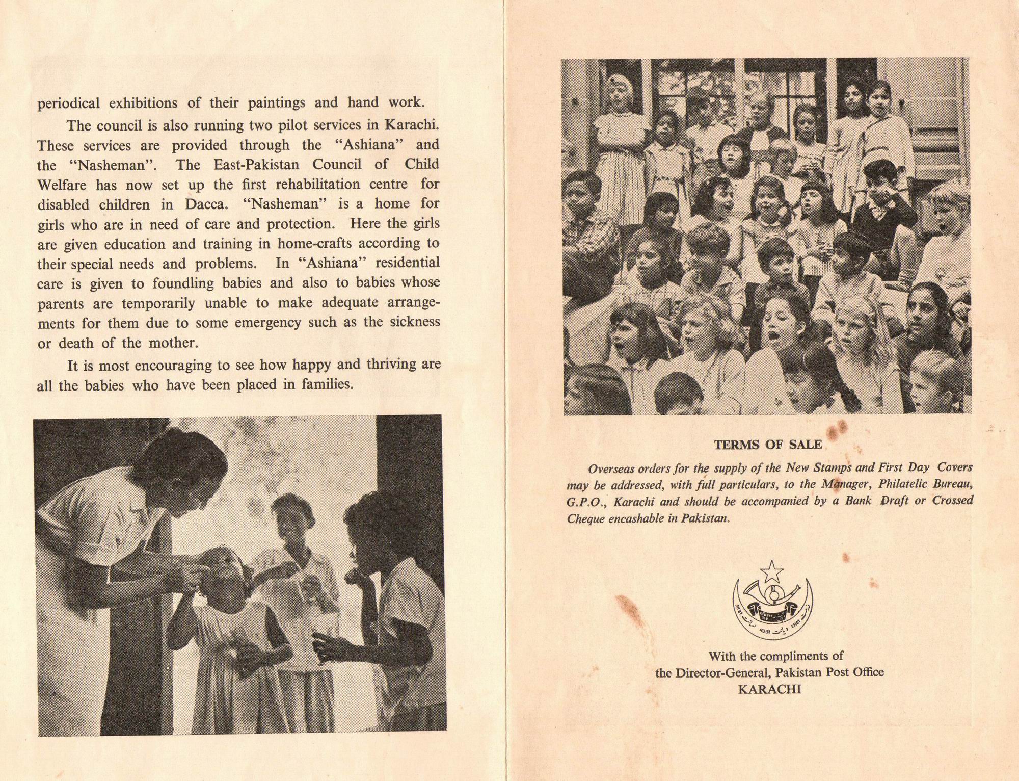 (image for) Pakistan Fdc 1964 Brochure & Stamp Universal Children Alphabets