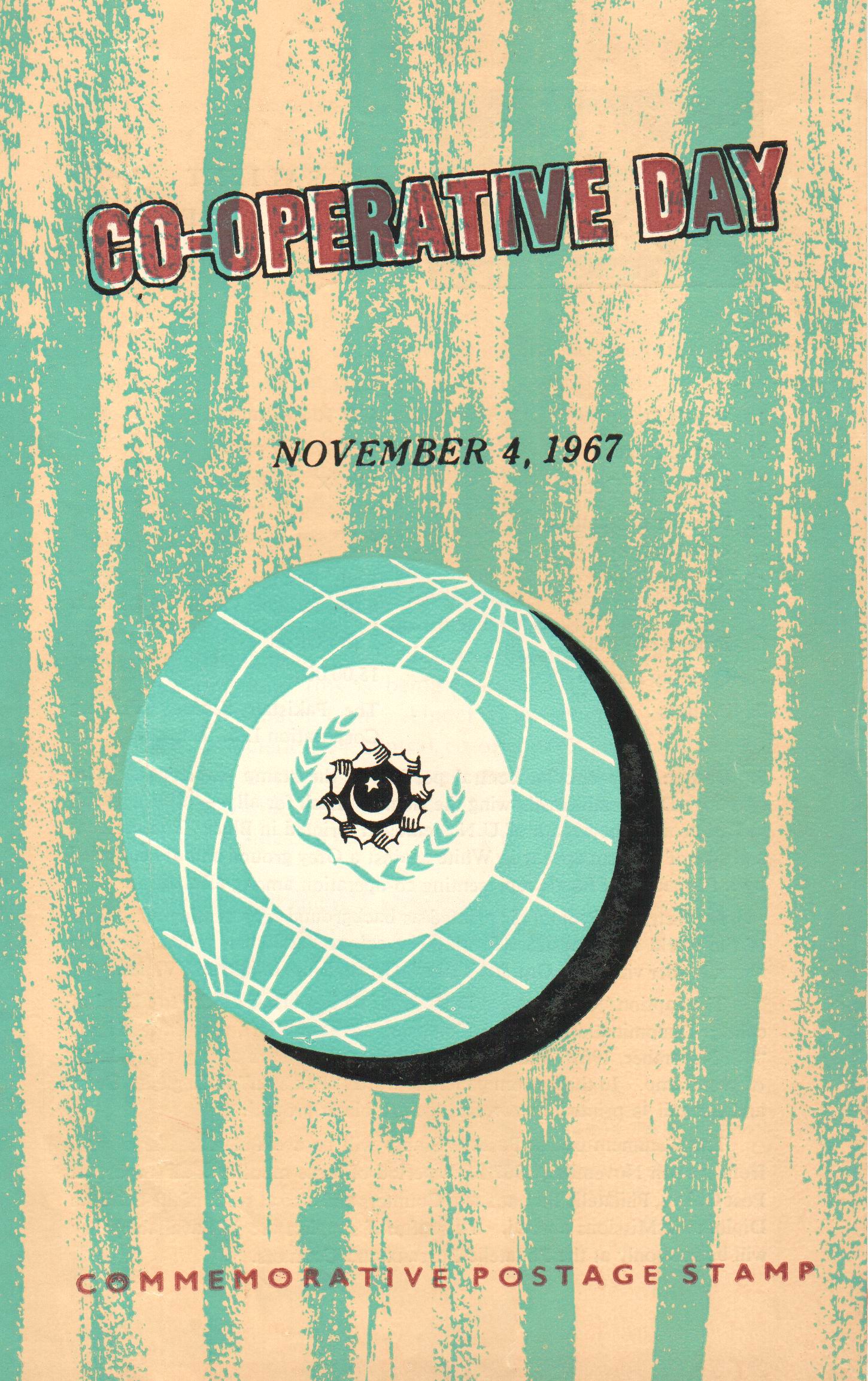 (image for) Pakistan Fdc 1967 Brochure & Stamp Co-operative Day