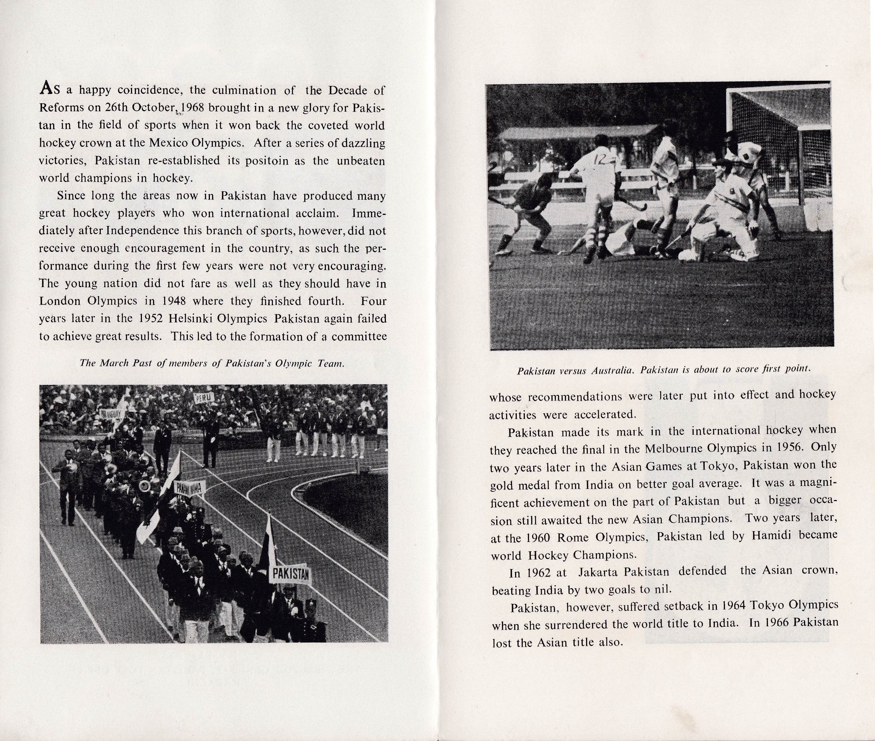 (image for) Pakistan Fdc 1969 Brochure & Stamps Mexico Olympic Hockey
