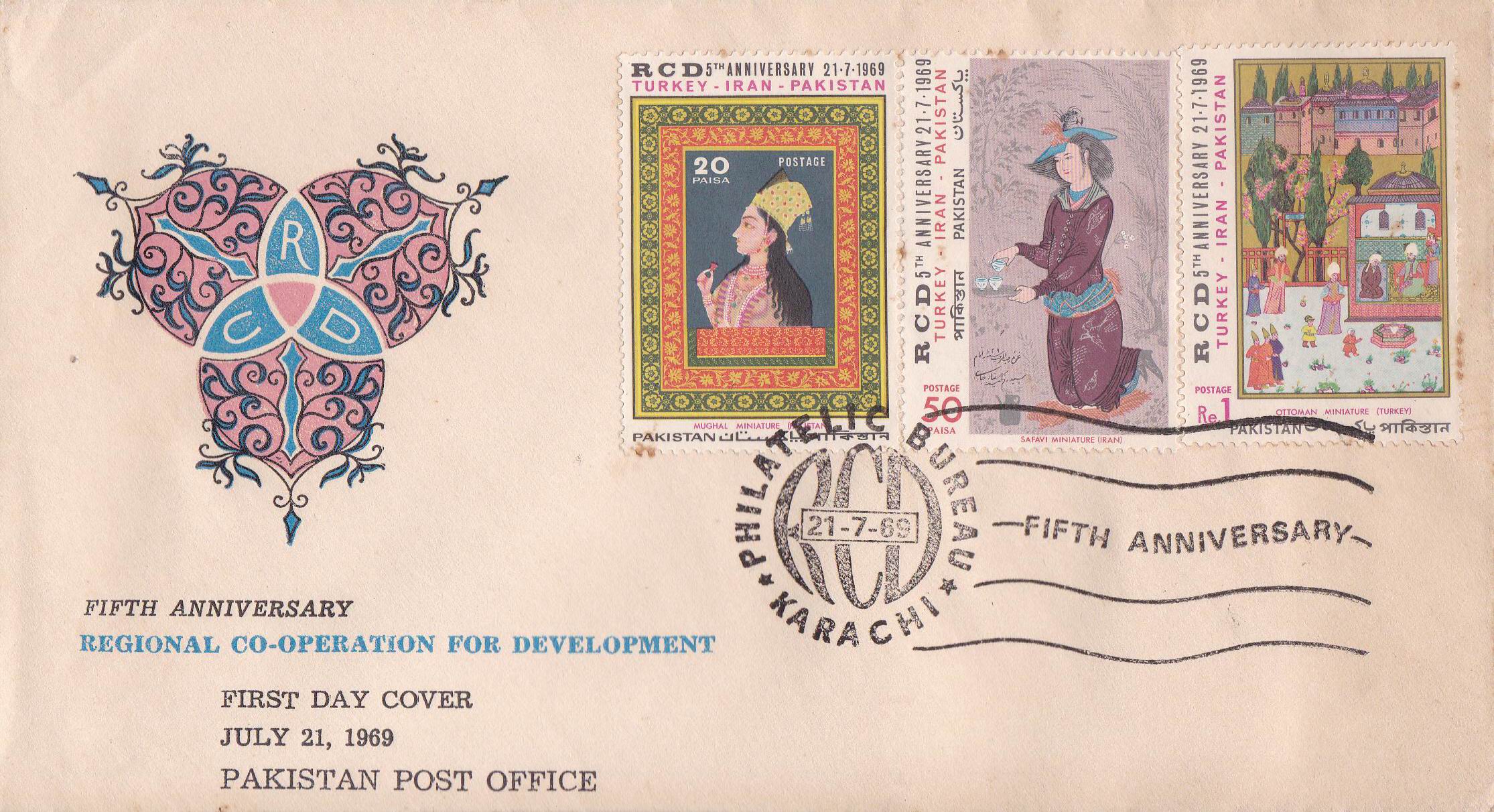 (image for) Pakistan Fdc 1969 Brochure & Stamp RCD Pakistan Turkey