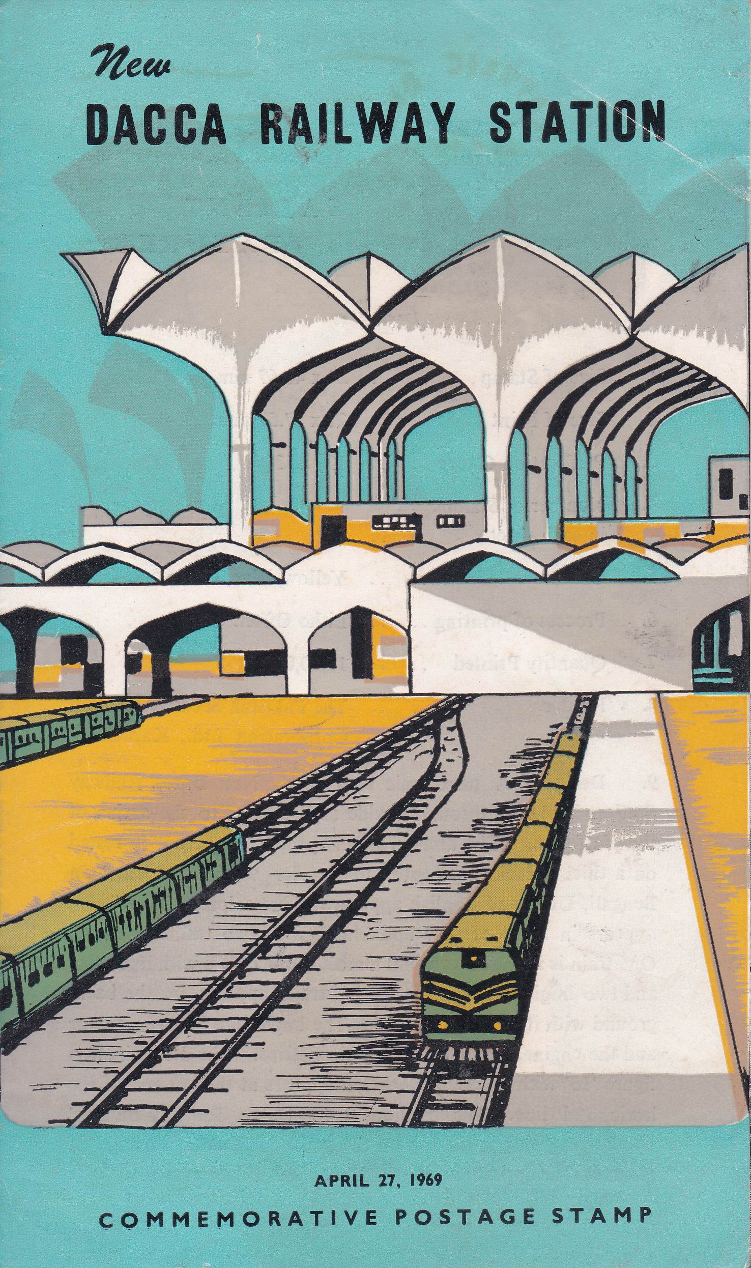(image for) Pakistan Fdc 1969 Brochure & Stamp Dacca Railway Station