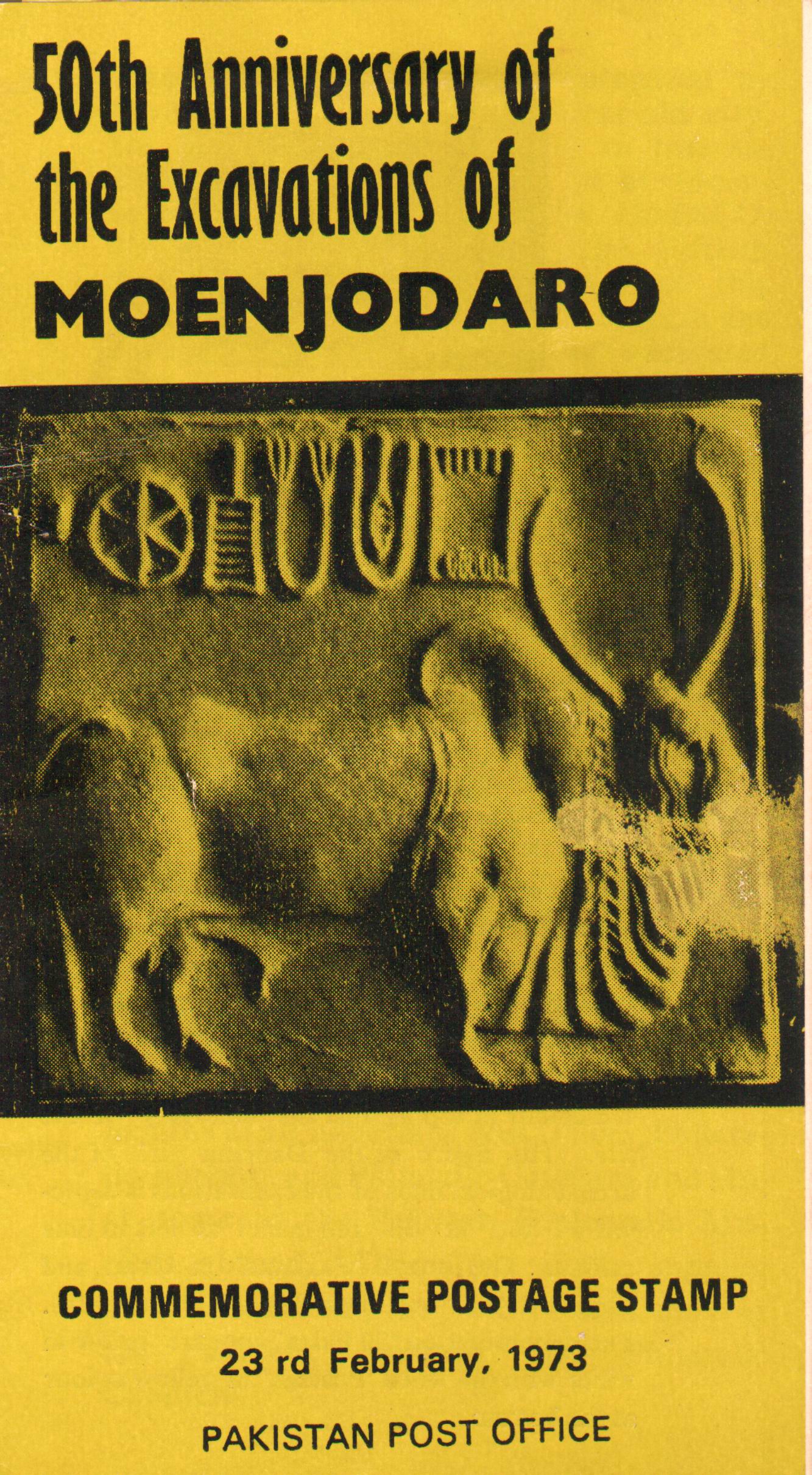 (image for) Pakistan Fdc 1973 Brochure & Stamp Excavation Of Moenjodaro