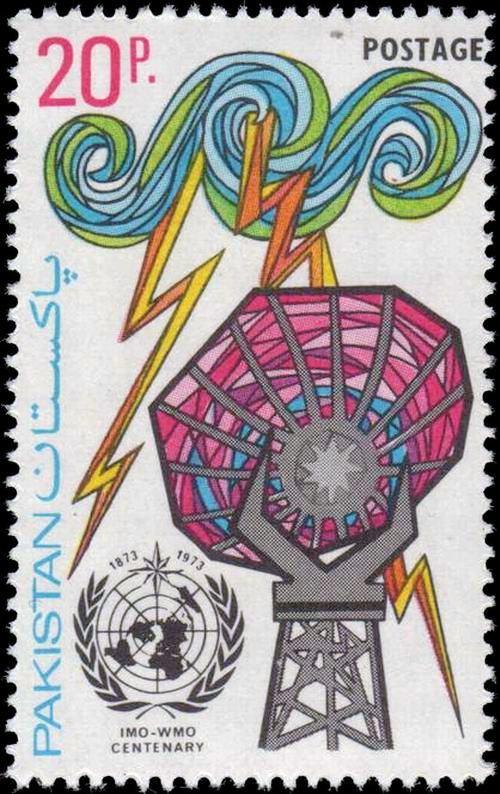 (image for) Pakistan Fdc 1973 Brochure & Stamp World Meteorological Org