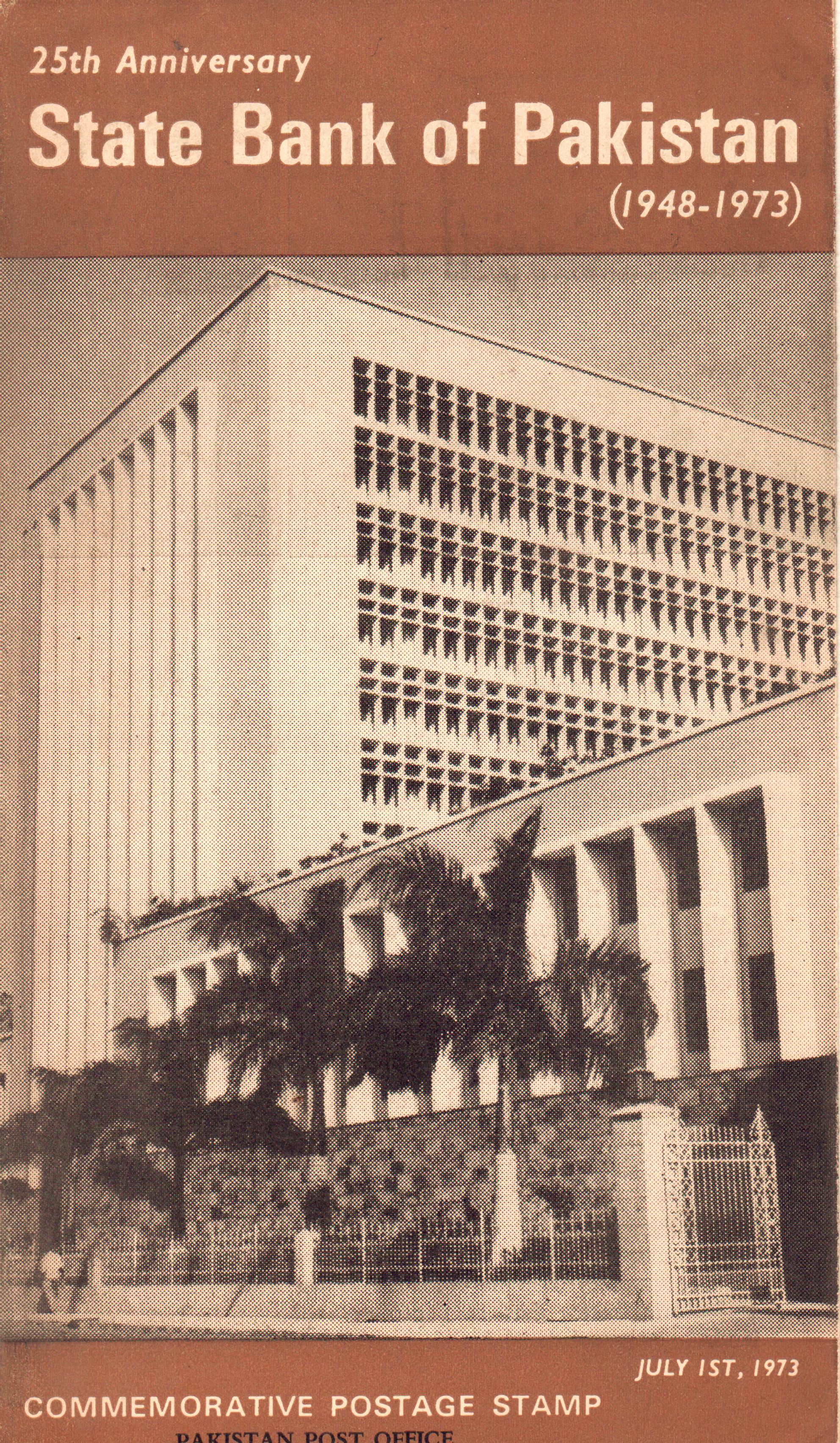 (image for) Pakistan Fdc 1973 Brochure & Stamps State Bank Of Pakistan