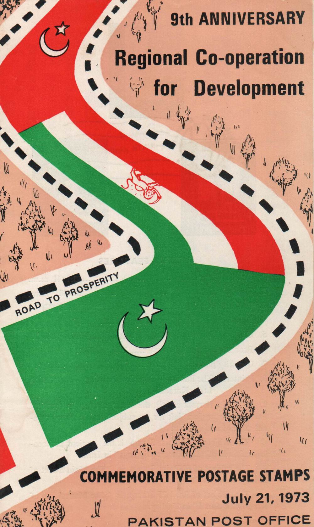 (image for) Pakistan Fdc 1973 Brochure & Stamps RCD Pakistan Turkey