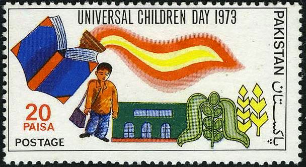 (image for) Pakistan Fdc 1973 Brochure & Stamp Universal Children's Day
