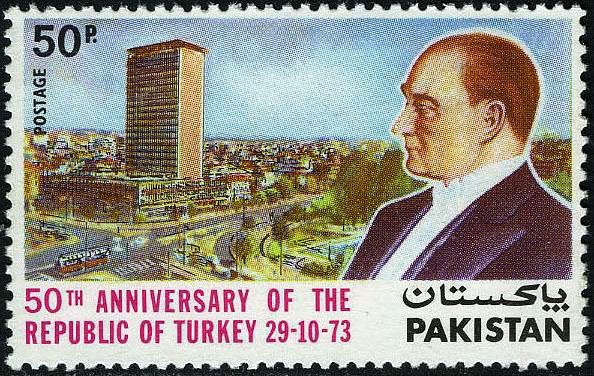 (image for) Pakistan Fdc 1973 Brochure Stamp Turkish Republic Kemal Ataturk