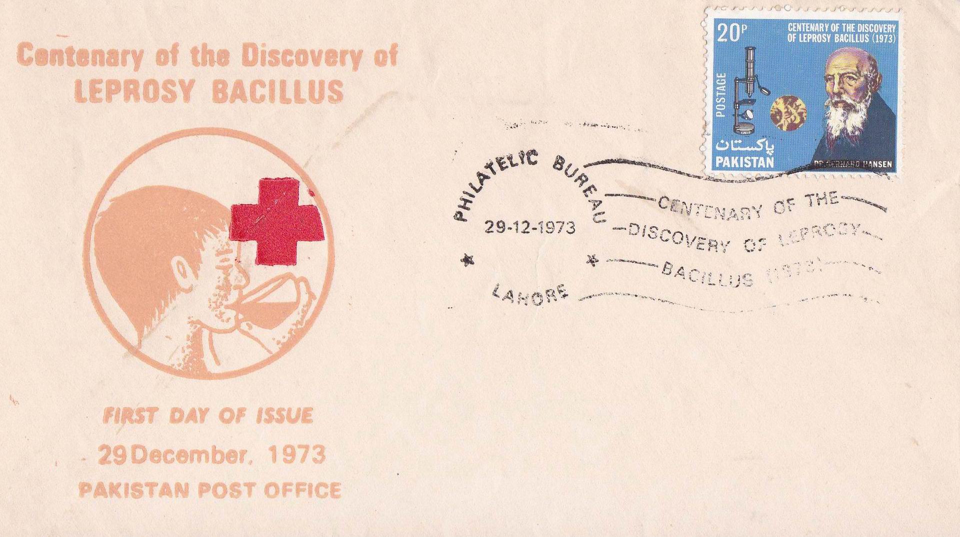 (image for) Pakistan Fdc 1973 Brochure & Stamp Discovery Of Leprosy Bacillus