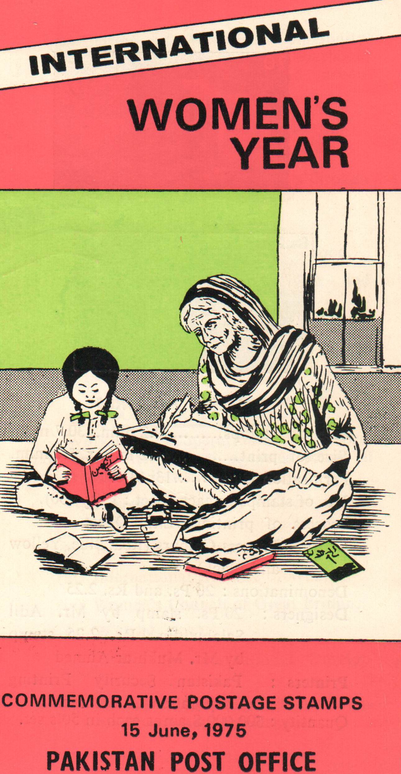 (image for) Pakistan Fdc 1975 Brochure & Stamps International Women's Year