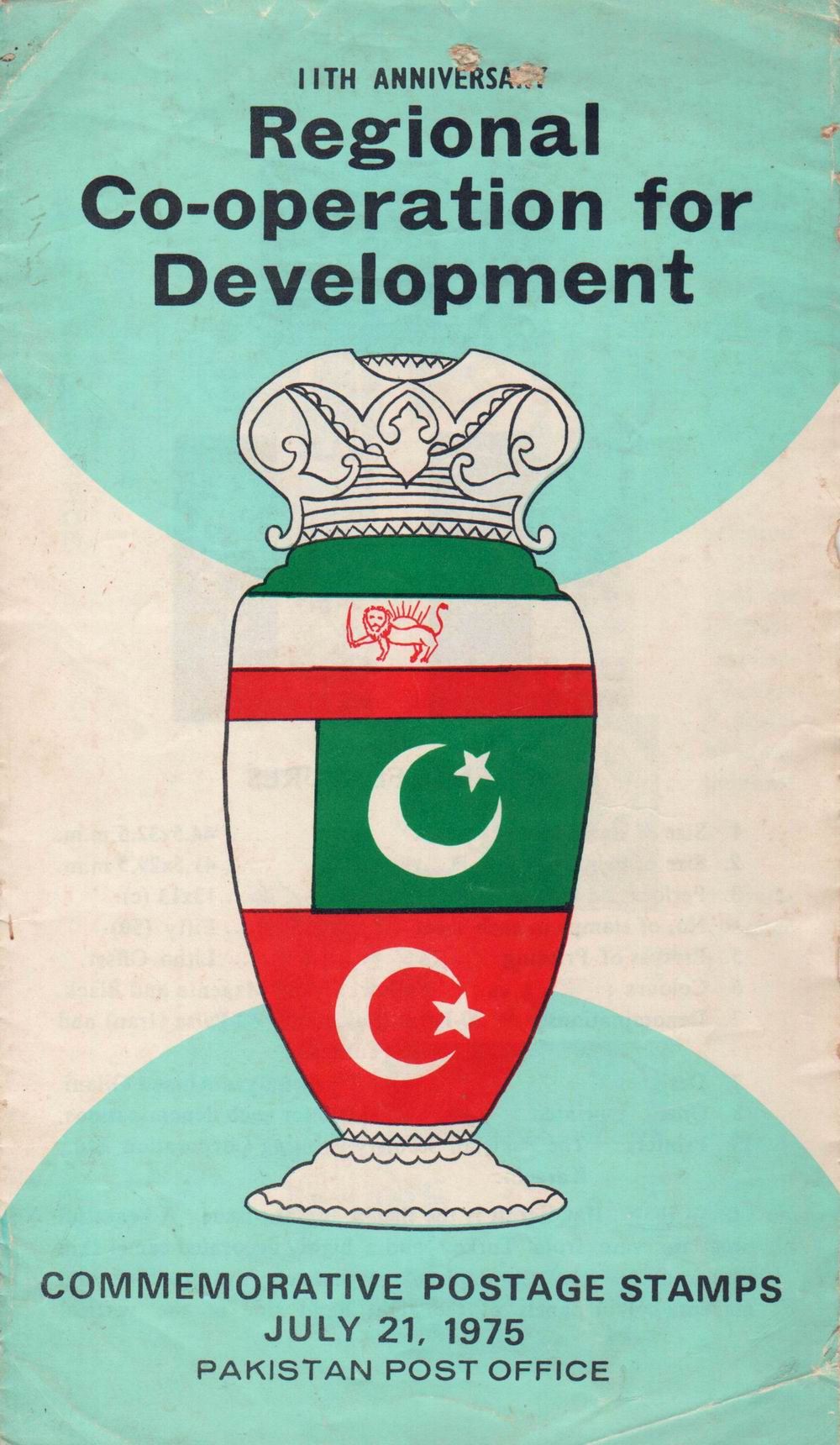(image for) Pakistan Fdc 1975 Brochure & Stamps RCD Pakistan Turkey