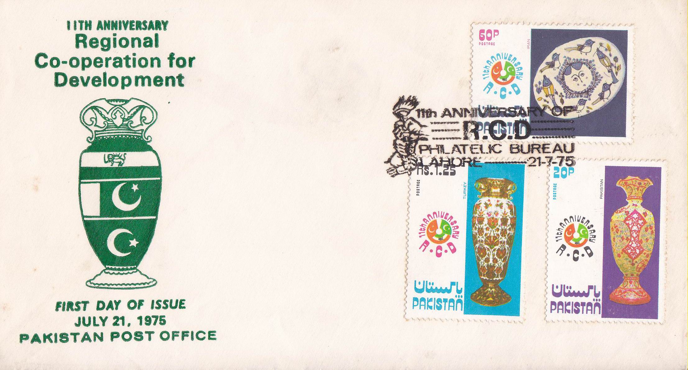(image for) Pakistan Fdc 1975 Brochure & Stamps RCD Pakistan Turkey