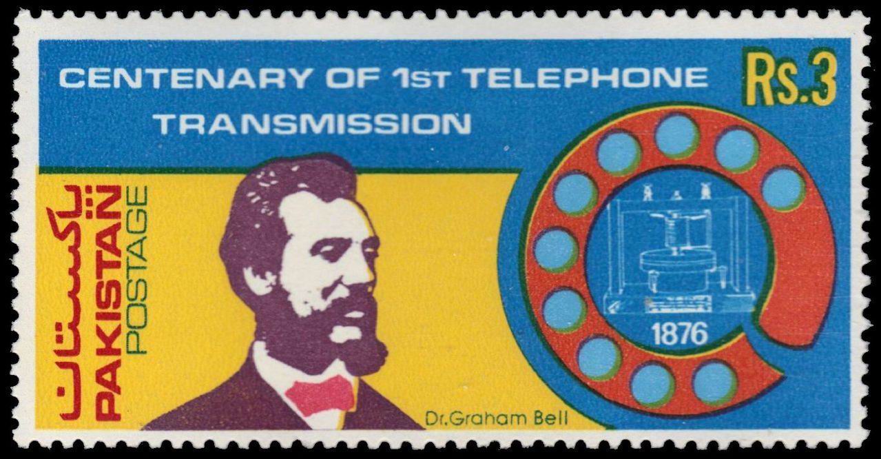 (image for) Pakistan Fdc 1976 Brochure & Stamp Save Alexander Graham Bell