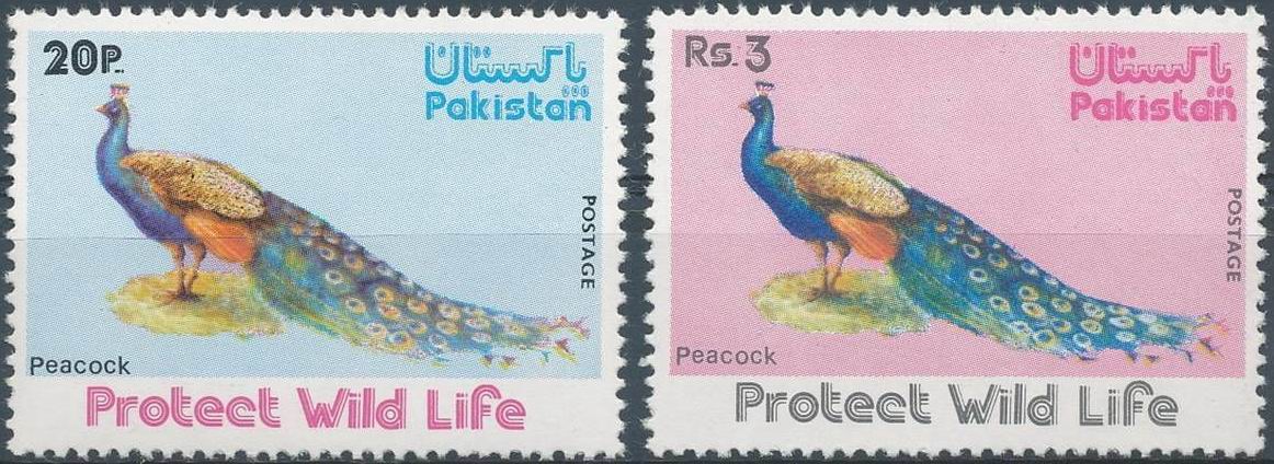(image for) Pakistan Fdc 1976 Brochure & Stamps Wildlife Series Peacock
