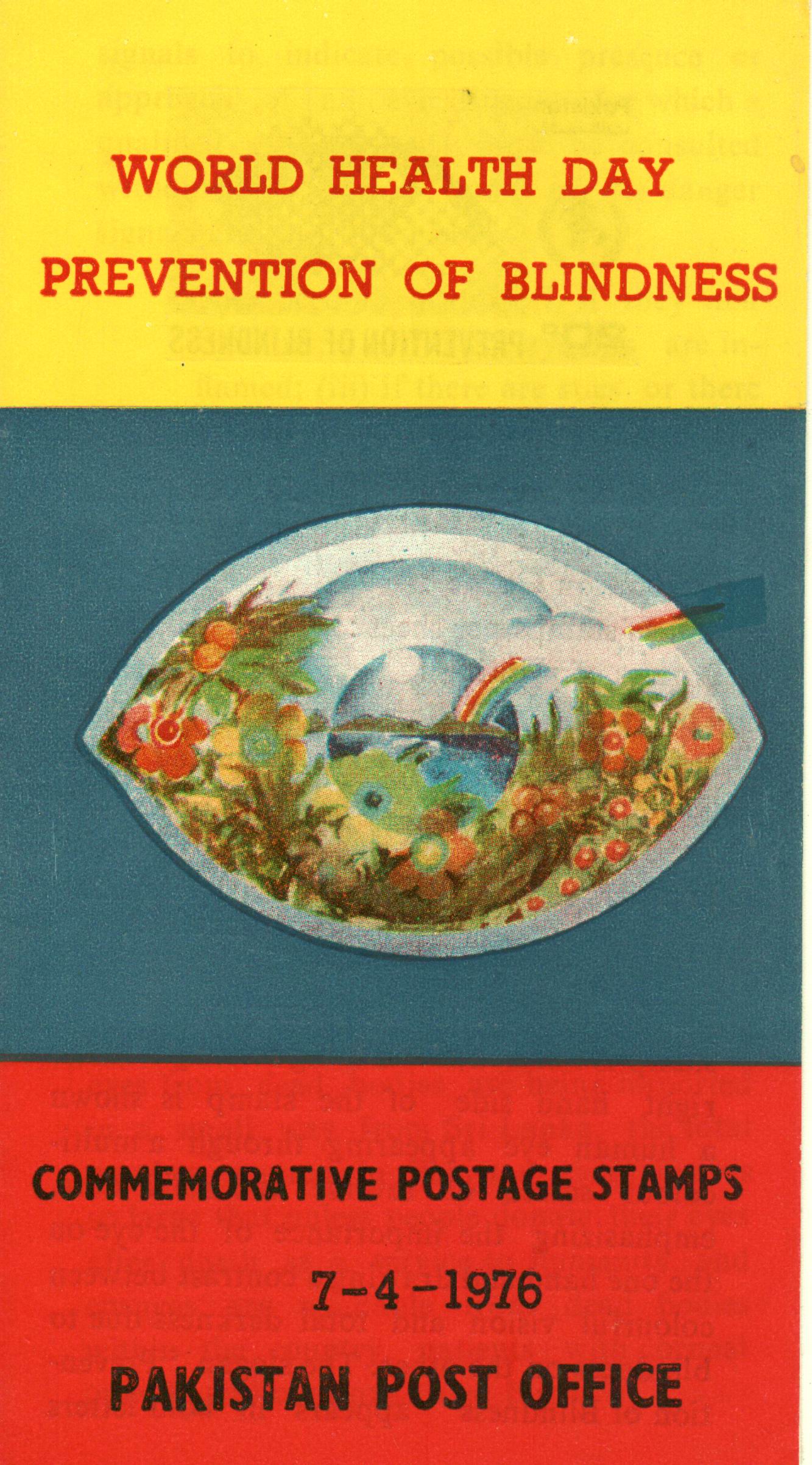 (image for) Pakistan Fdc 1976 Brochure & Stamp Prevention of Blindness
