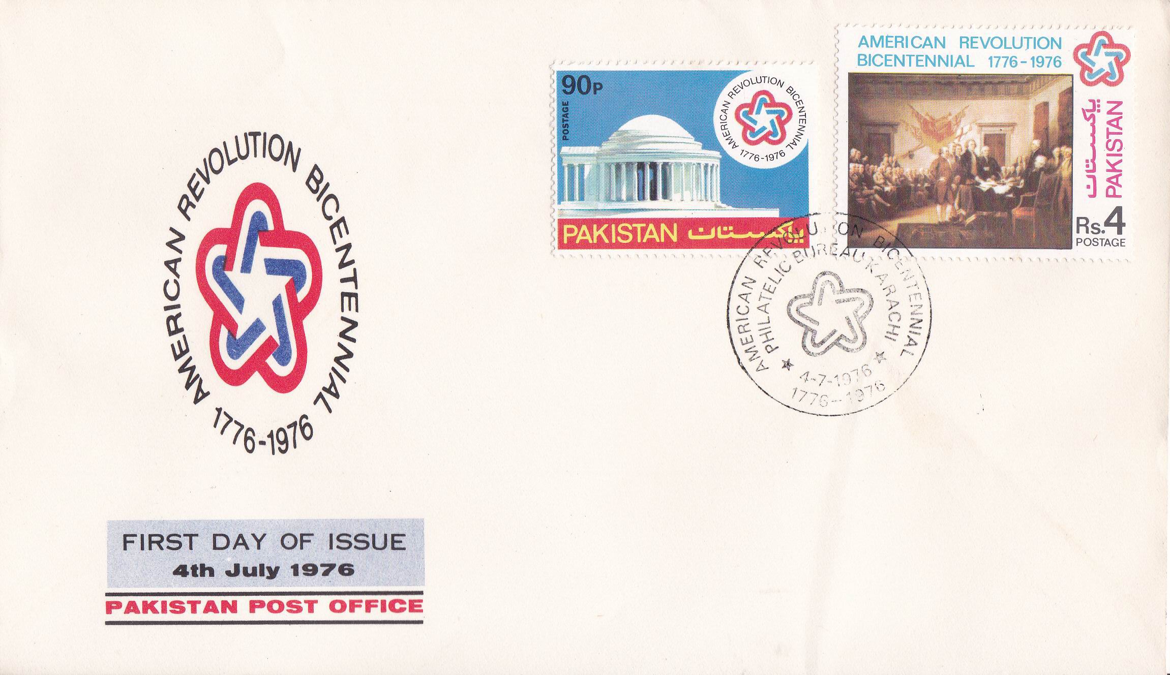 (image for) Pakistan Fdc 1976 Brochure Bicentenary of American Revolution
