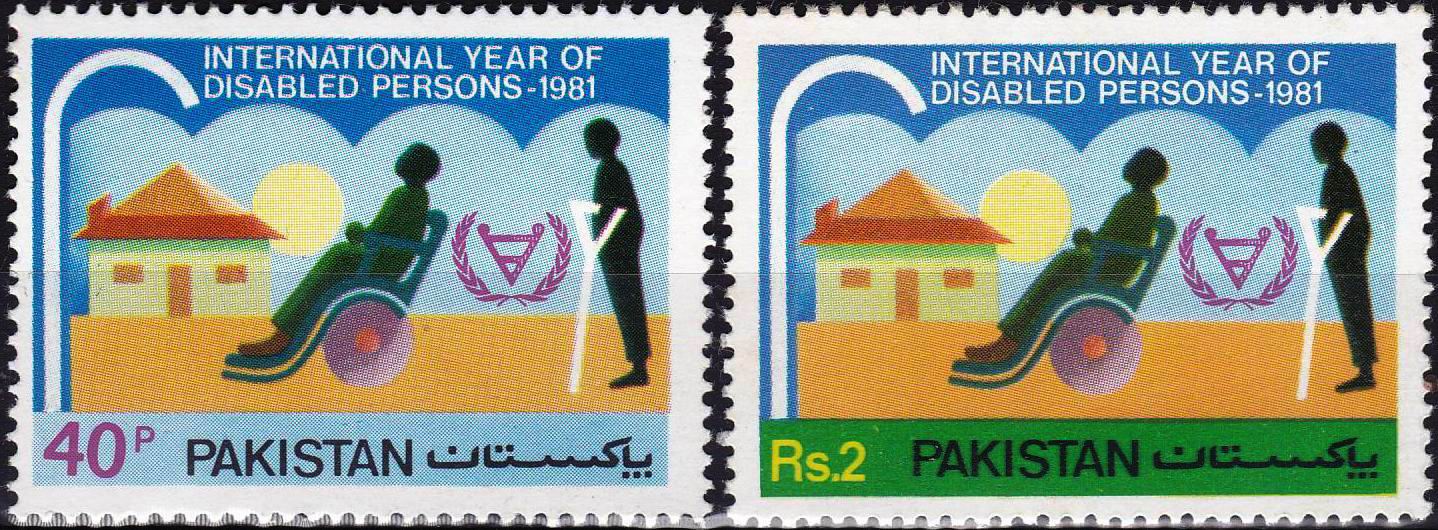 (image for) Pakistan Fdc 1981 Brochure & Stamps Year Of Disabled