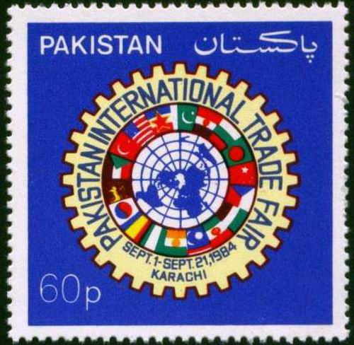 (image for) Pakistan Fdc 1984 Brochure & Stamp International Trade Fair