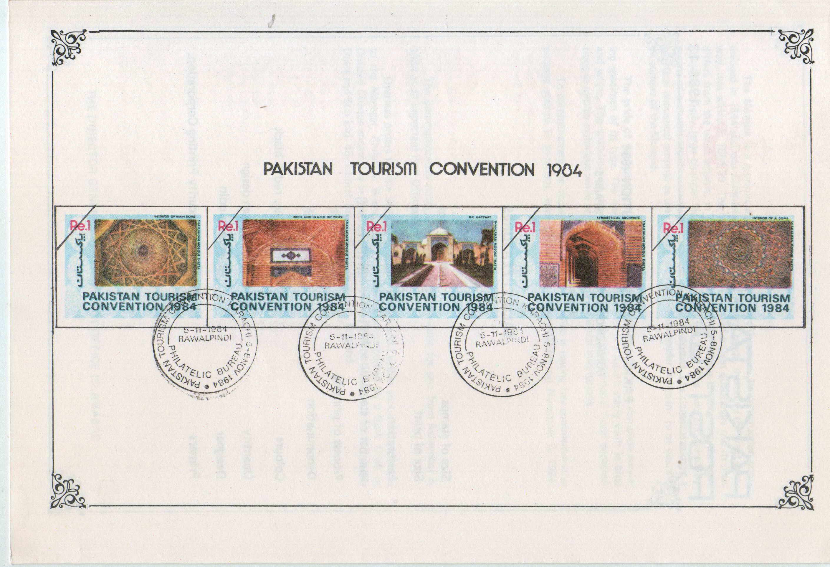 Pakistan Fdc 1984 Brochure & Stamps Shah Jehan Mosque Thatta