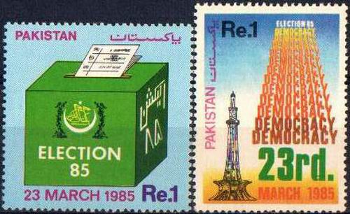Pakistan Fdc 1985 Brochure & Stamps Election 1985 - Click Image to Close