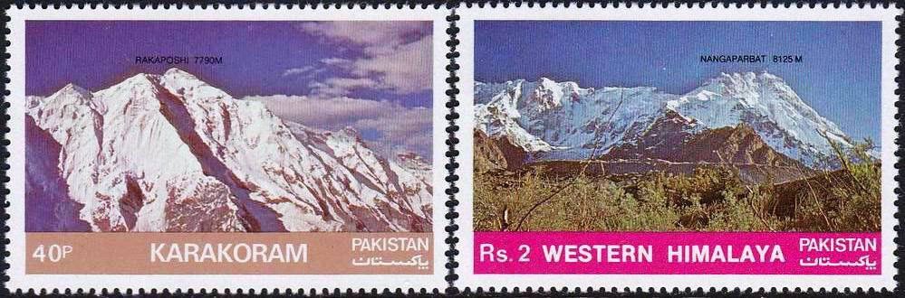 (image for) Pakistan Fdc 1985 Brochure & Stamps Rakaposhi & Nanga Parbat