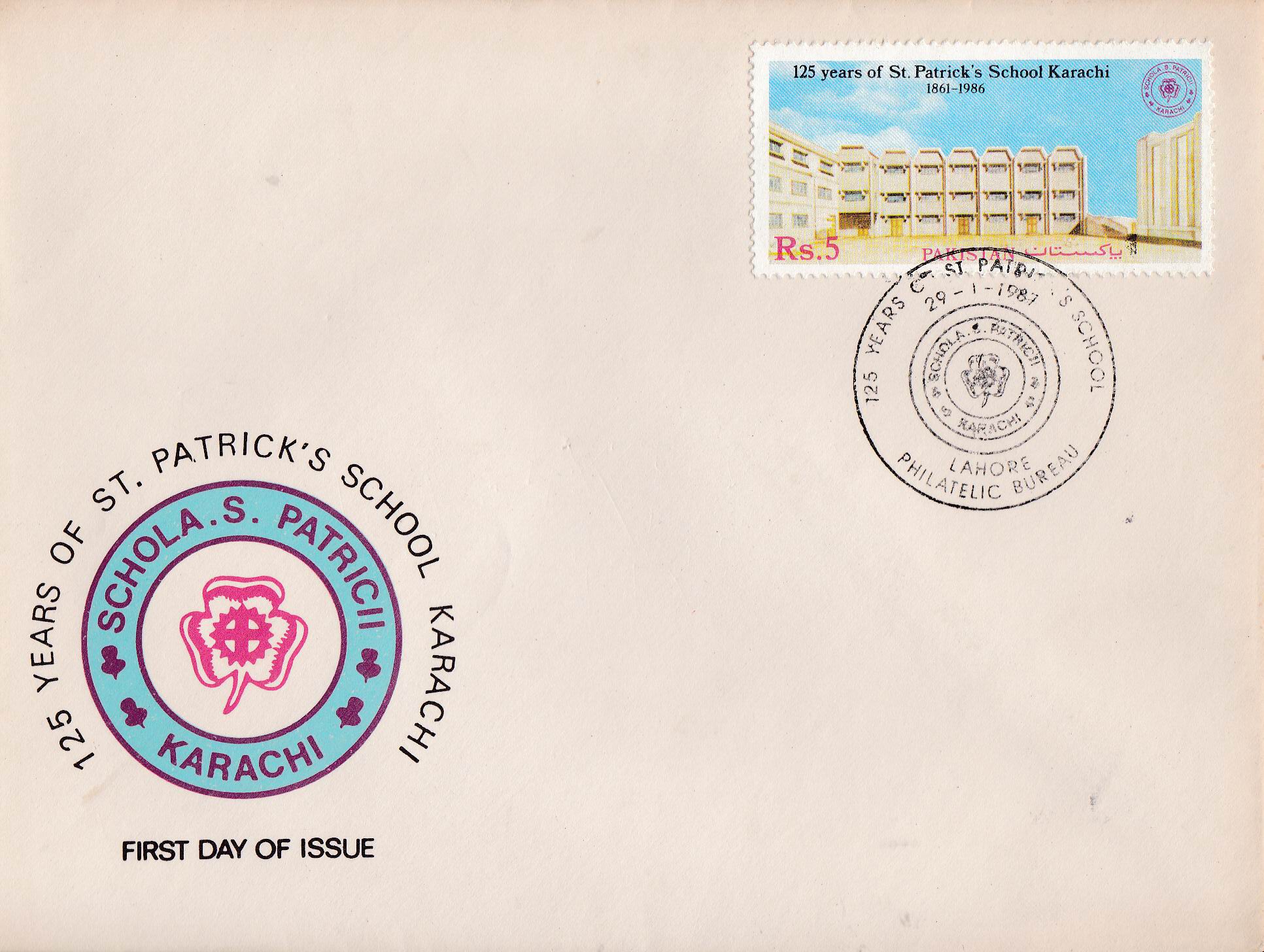 (image for) Pakistan Fdc 1987 Brochure & Stamp St Patrick School